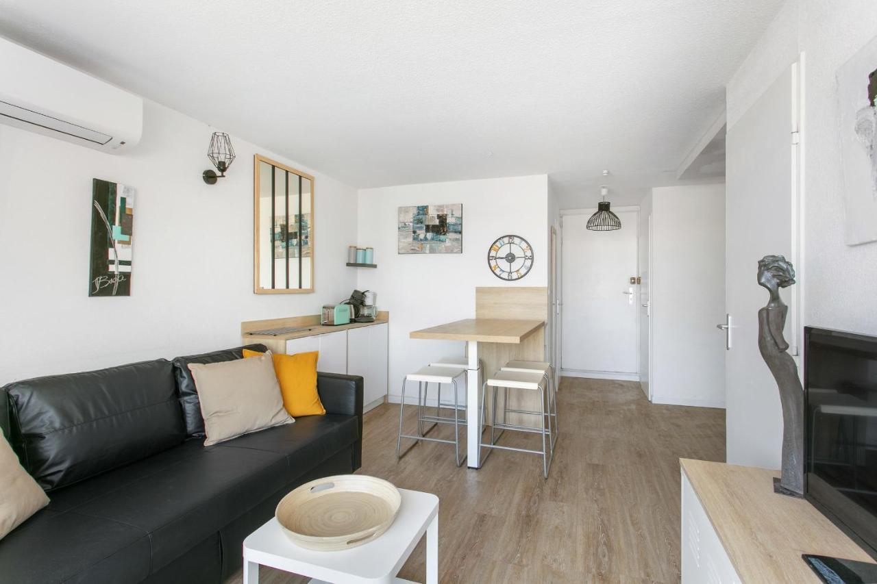 Appartement T3 Terrasse Vue Sur Mer, Piscine, Parking, Wifi Et Clim Sete Exterior photo